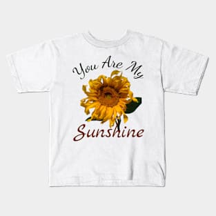 You Are My Sunshine Sunflower Floral Kids T-Shirt